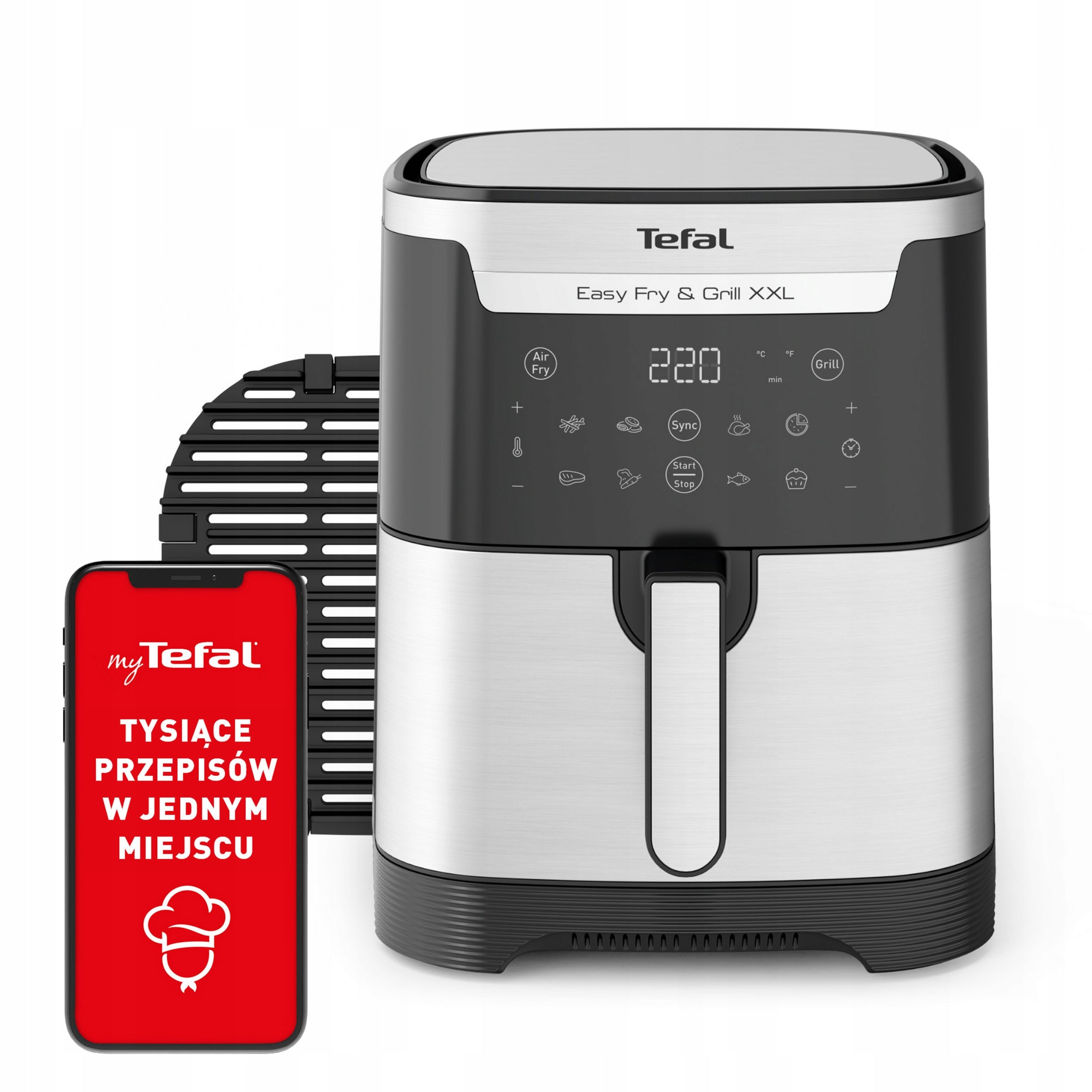 Fat Free Fryer TEFAL EY801D Grill 2in1 6,5l Air Fryer
