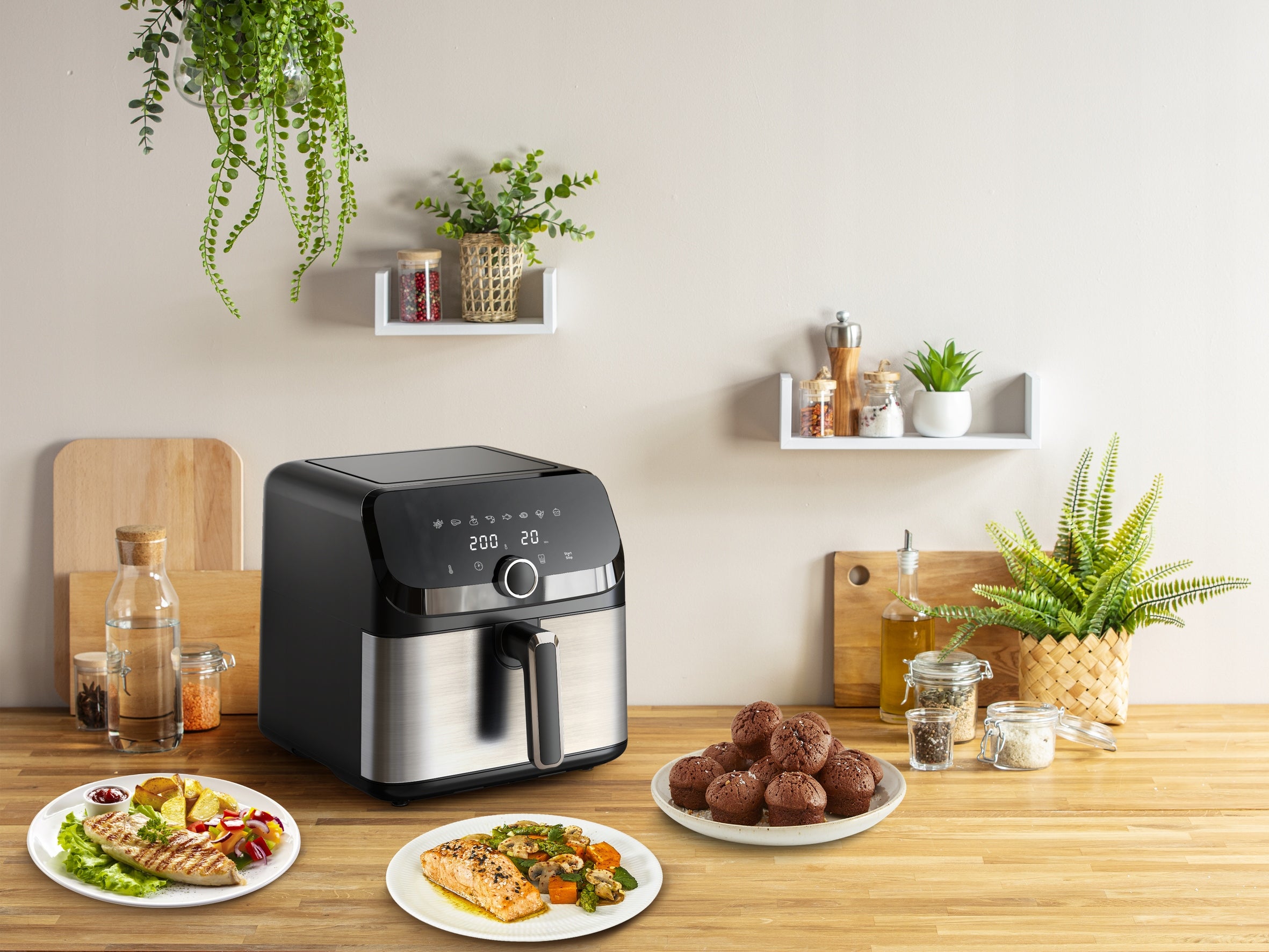 Fat Free Fryer TEFAL EY855D10 Air Fryer AIR FRYER 7,5l Large XL Bowl volume 7.5 l