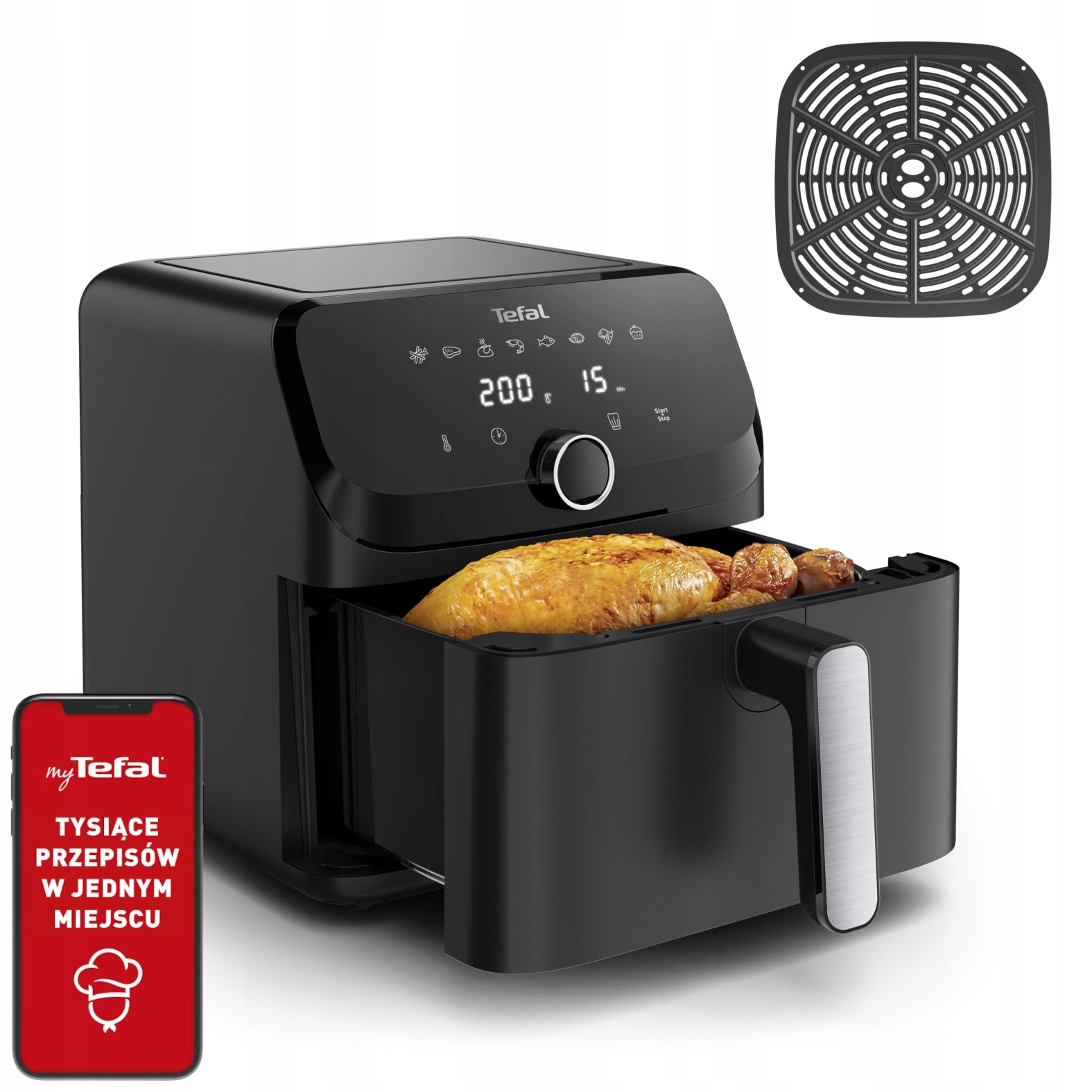Fat Free Fryer TEFAL Easy Fry Mega EY8558E0 7,5l 2020W Air Fryer