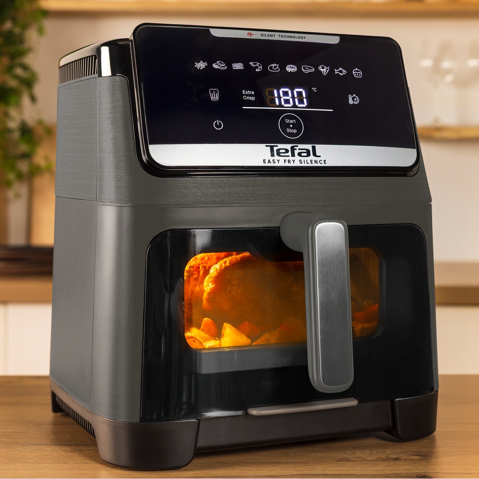 Fat Free Fryer TEFAL Easy Fry Silence EY846HE 7l 1800W Air Fryer Power 1800 W