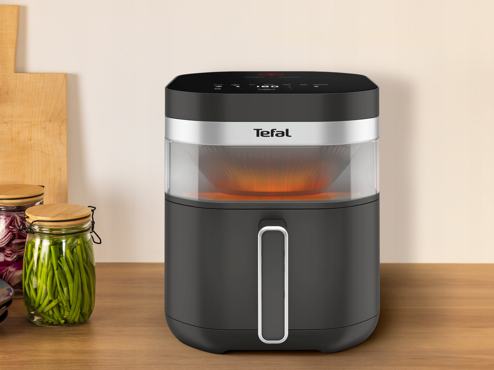 Fat-free air fryer AIR FRYER TEFAL EY832H infrared technology Dominant color gray