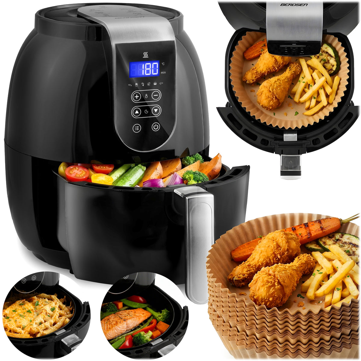 Fat-free air fryer Air Fryer 3.6L Berdsen