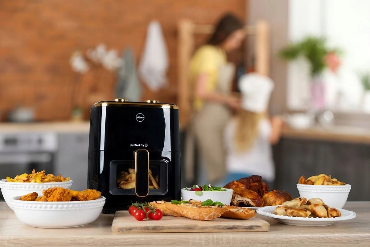 Fat-free air fryer Eldom FR40 1500W 5l black and gold air fryer Packaging status original