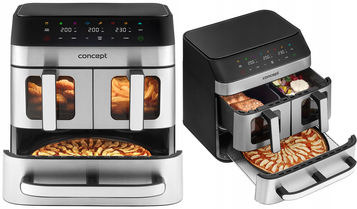 Fat-free air fryer FR9000 2700W Air Fryer 18,5l PIZZA TRIO