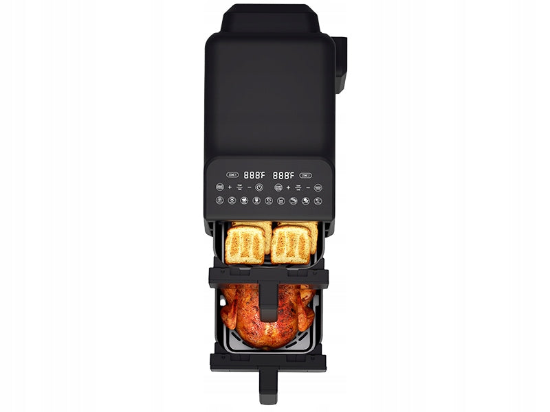 Fat-free air fryer LAFE Dual Fry 10L Two chambers 40-200*C 2460W Manufacturer code 47476