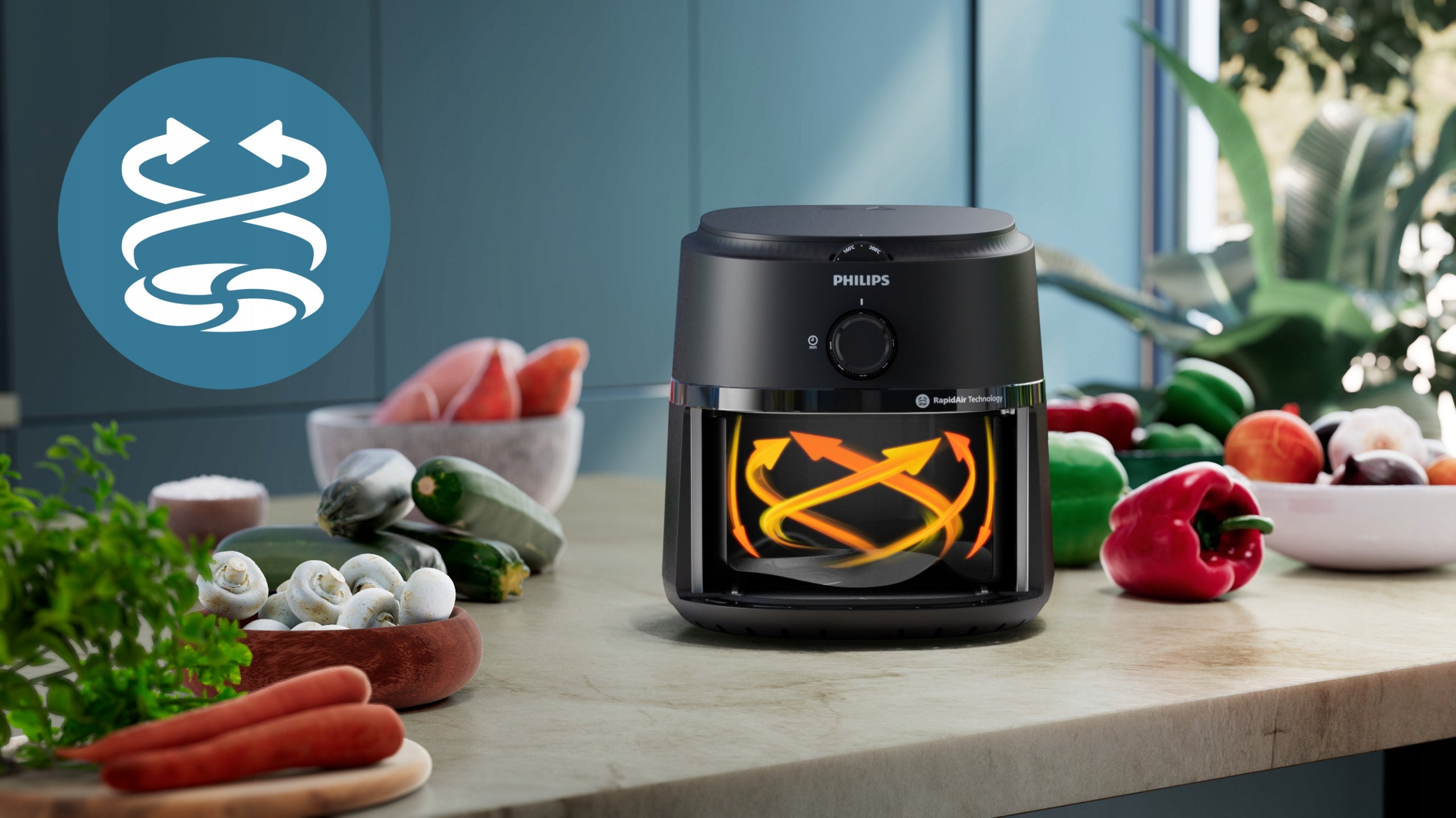 Fat-free air fryer Philips NA231/00 1700 W 6,2 l Power 1700 W