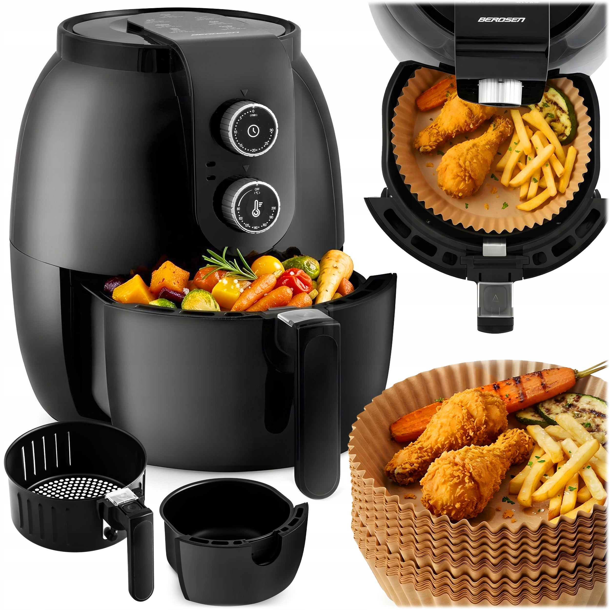 Fat-free air fryer powerful Air Fryer Berdsen 3.6L