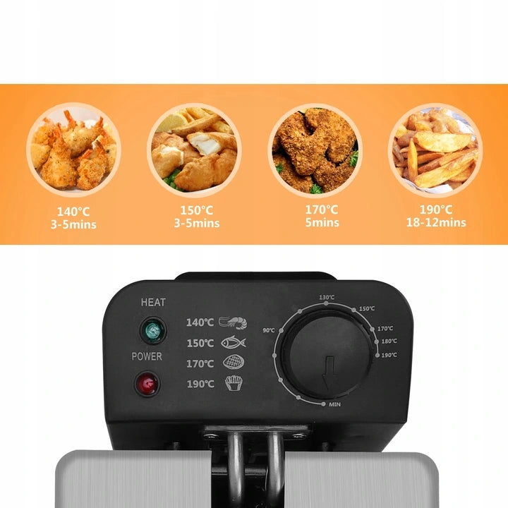 Fat fryer Aigostar 30HEY 3L Traditional air fryer 2200W Brand Aigostar