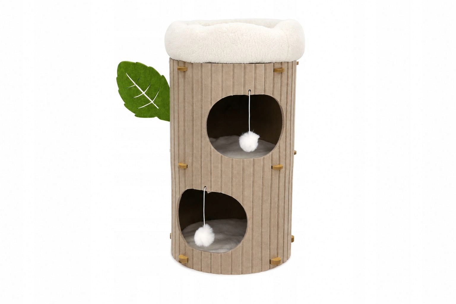 Felt Cat Scratcher 2in1 LunaTower – Bed, Cottage and Cat Tower Color beige