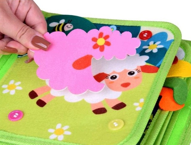 Felt Educational 3D Book ManIPULATIVE Sensory FARM Packaging status original