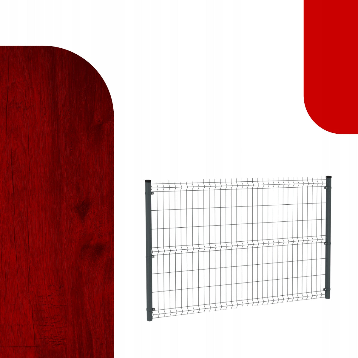 Fence Panel fi 4 mm 70x200 1,53m x 2,5mb , black 9005 Packaging status original