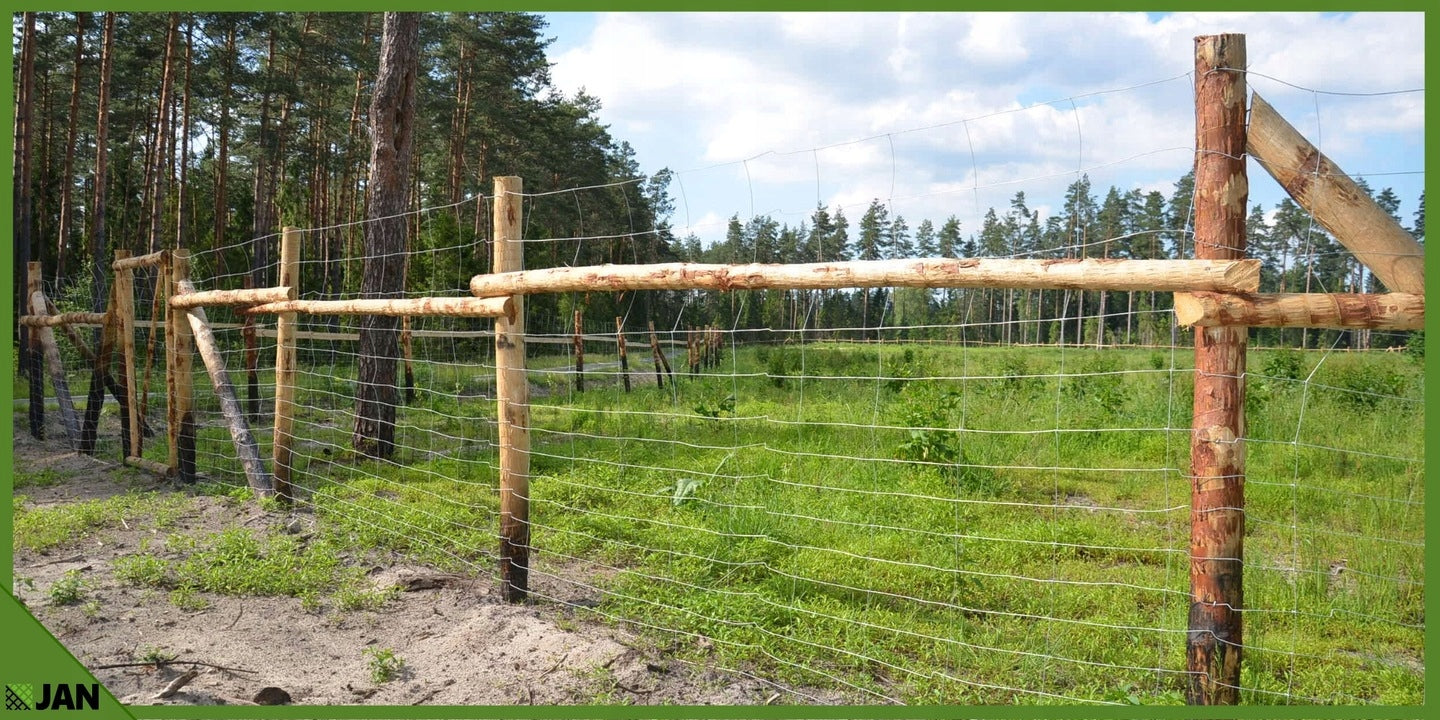 Fence forEST NET height 120/9/30 L 50m cheap fields orchards construction forests Manufacturer Z.P.H. JAN