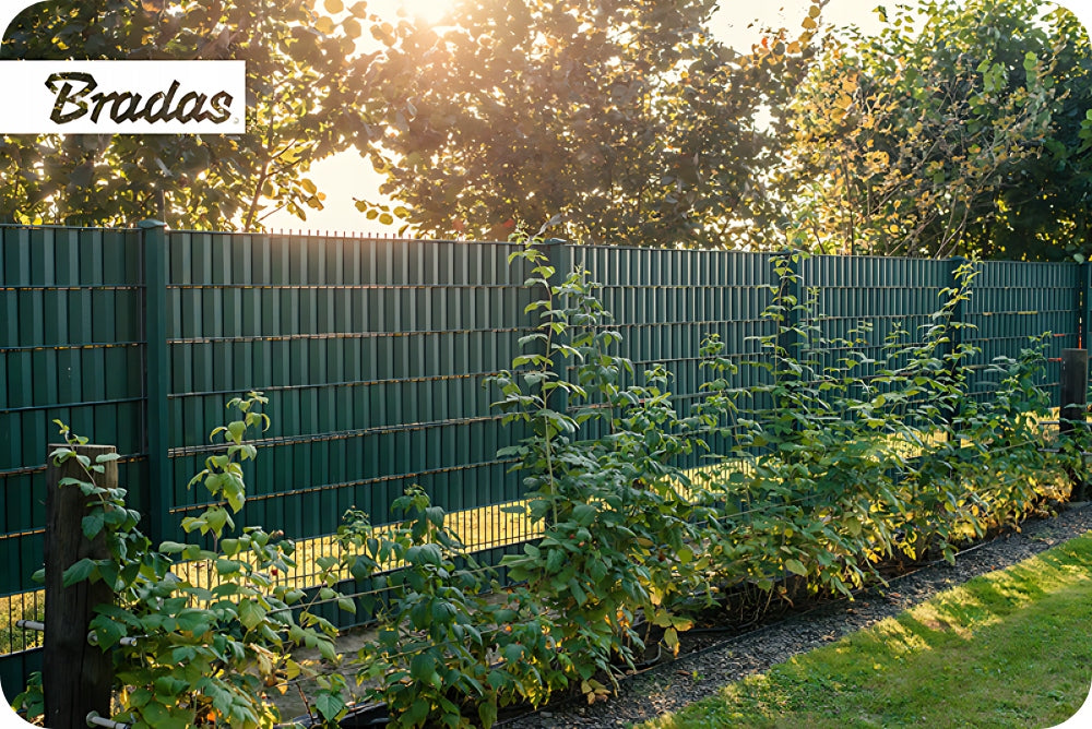 Fence tape ANTHRACITE 19 cm x 50 m COVER FOR PANEL FENCE Length 50 m