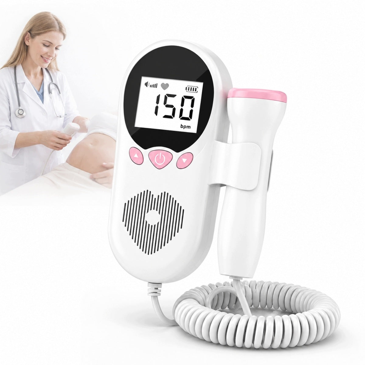Fetal Dopler Baby Heart Rate Monitor Pregnancy Heart Rate Detection