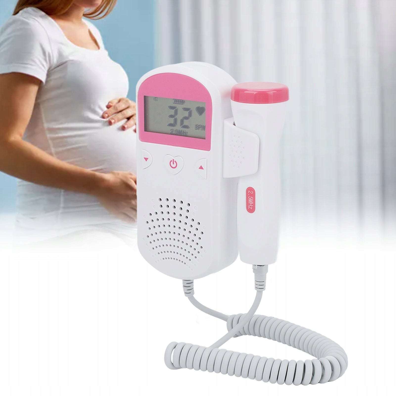 Fetal Heart Rate Detector, Heartbeat Monitor, Fetal Doppler, 3MHz Manufacturer code 1411220105811
