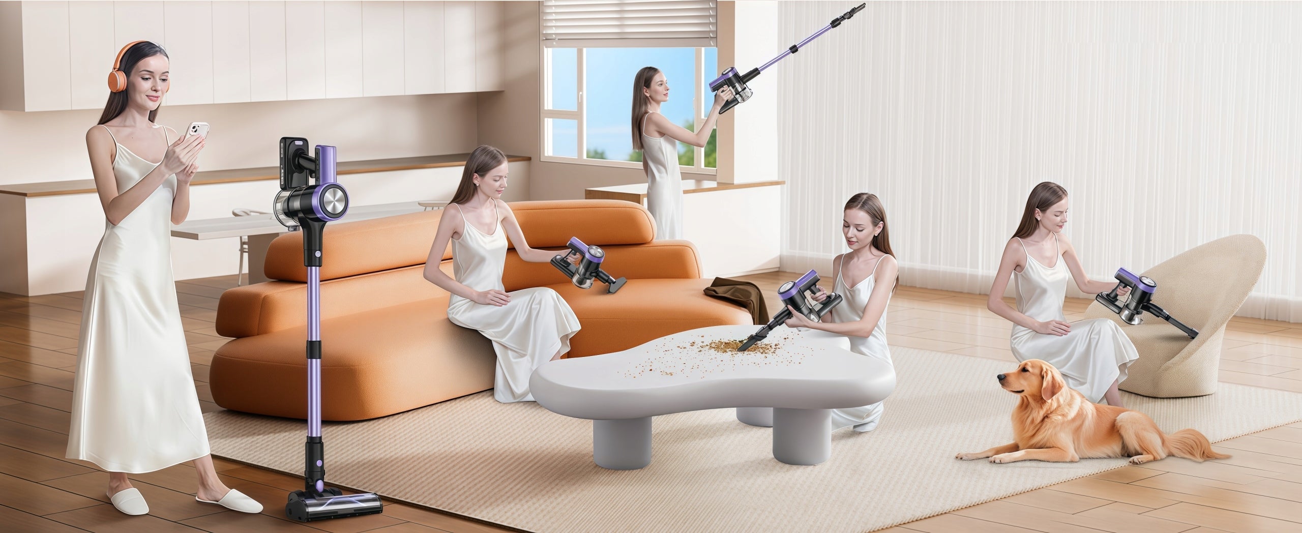 Feward H28 500w 46KPA Cordless Upright Handheld Vacuum Cleaner Model H28 500w 46KPA-44071569563615