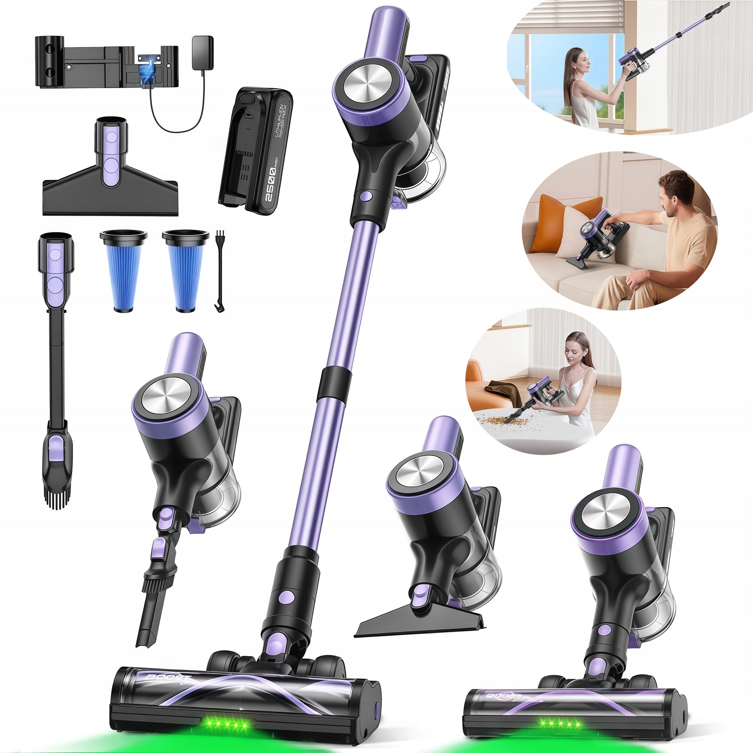 Feward H28 500w 50KPA Cordless Upright Handheld Vacuum Cleaner
