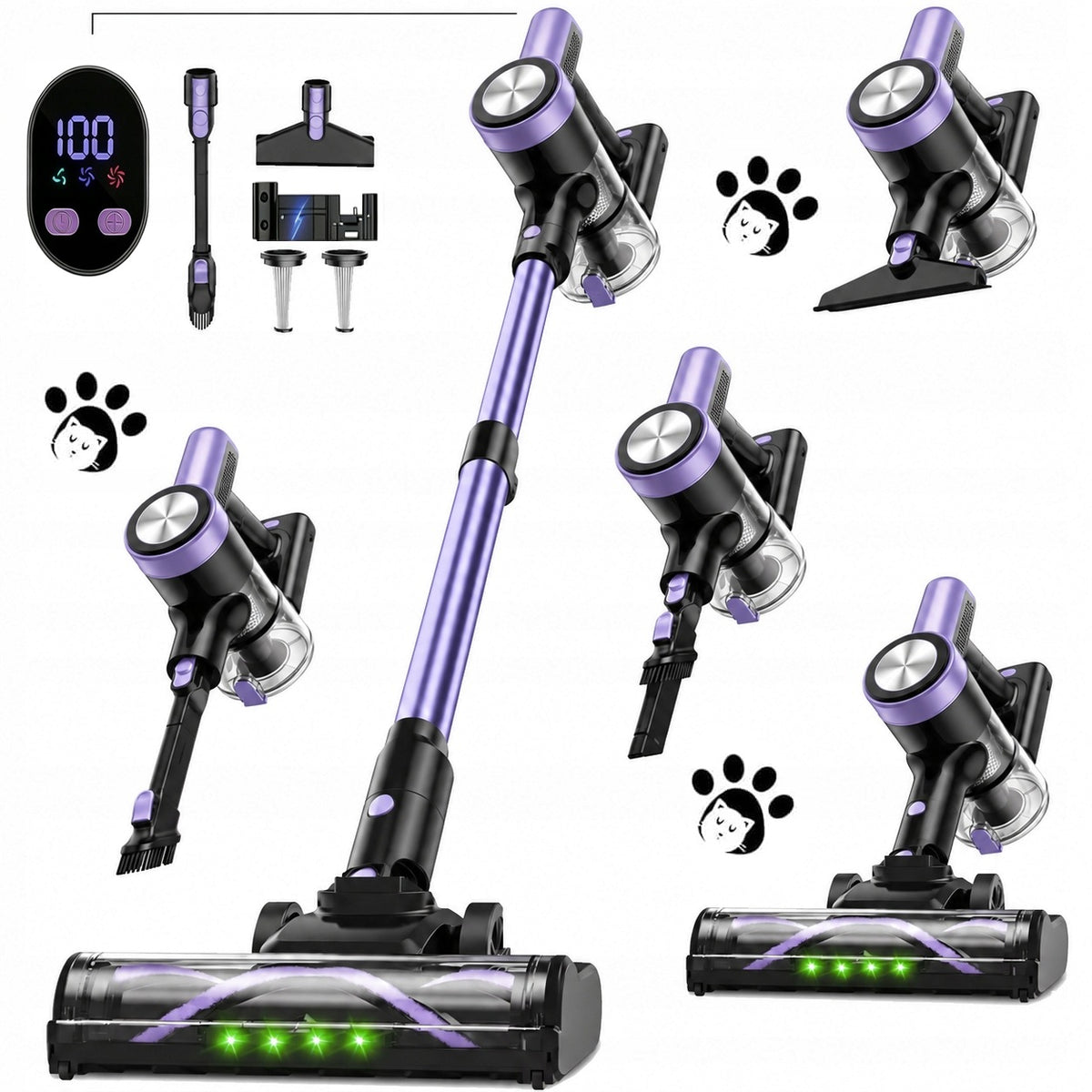 Feward H28 500w 55KPA Upright Cordless Vacuum Cleaner New Update