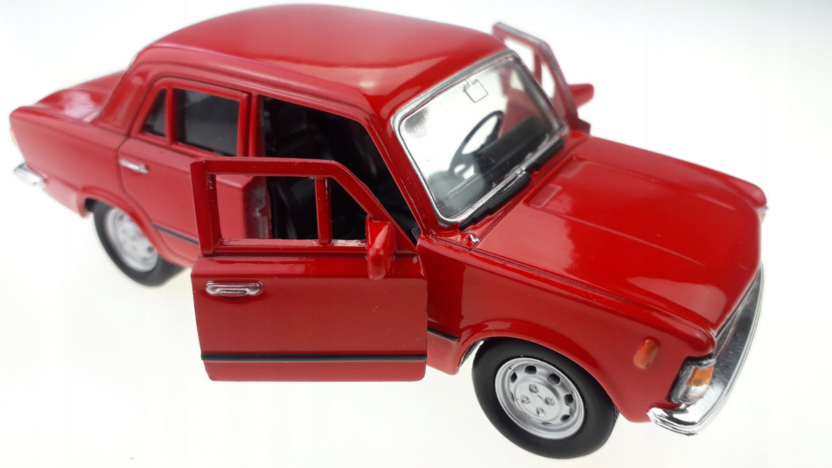 Fiat 125P Red Metal Model WELLY 1:34 Model Fiat 125p Czerwony