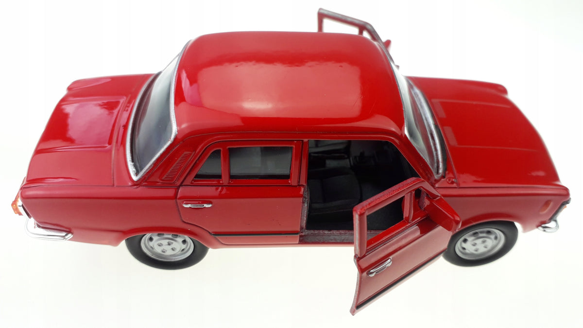 Fiat 125P Red Metal Model WELLY 1:34