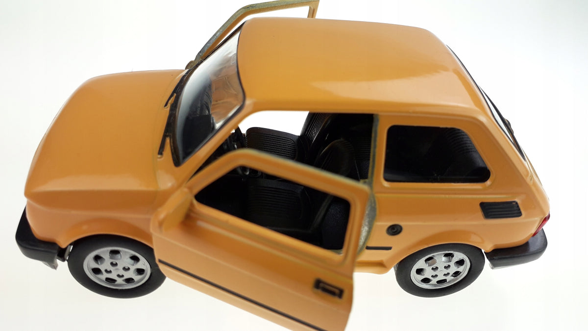 Fiat 126 Toddler Yellow Metal Model WELLY 1:34