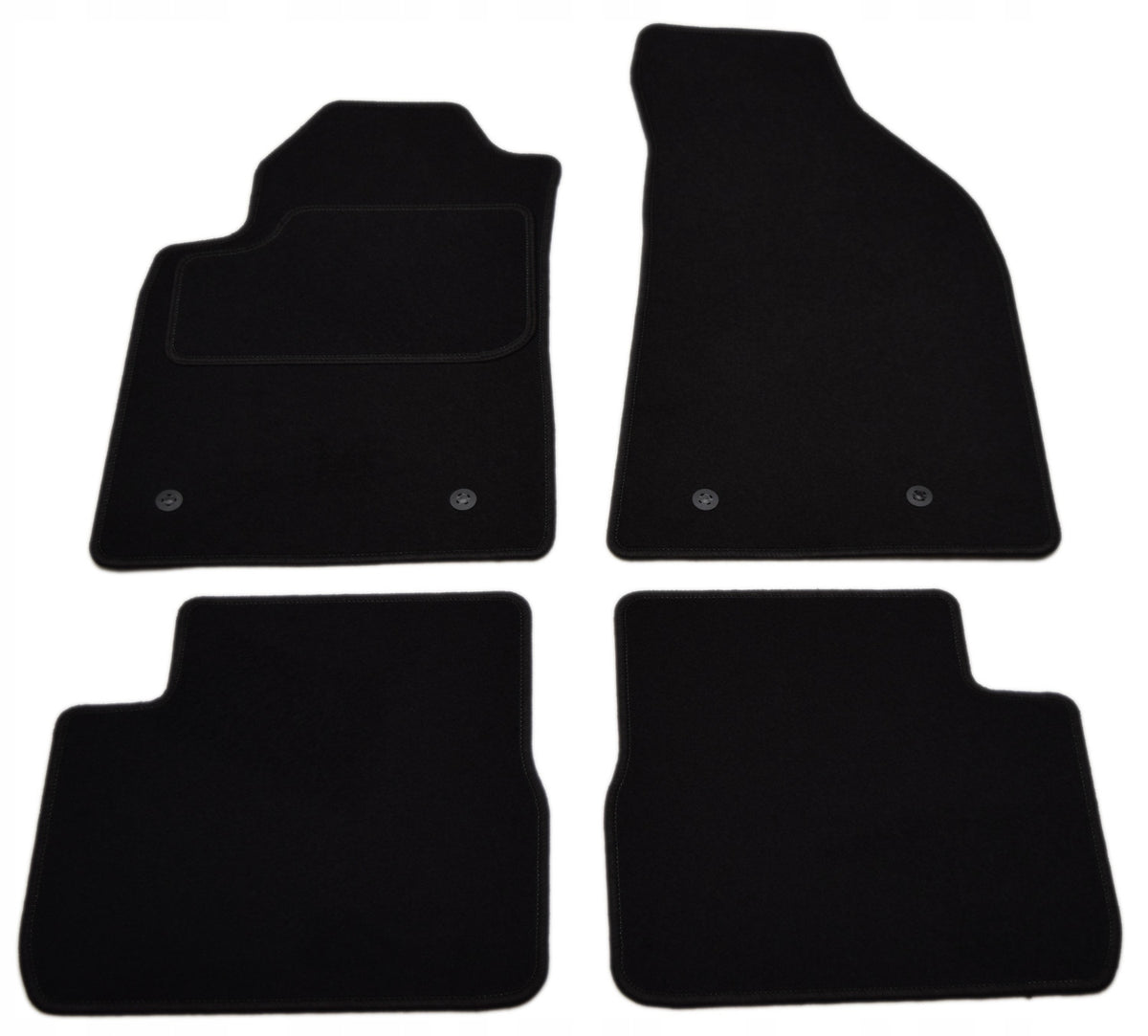 Fiat Bravo 2006-2015r. Black velour rugs - Economy.