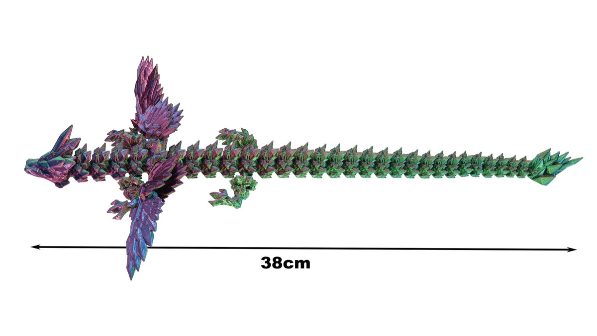 Figurine 3D DRAGON from the printer, hit TIK TOKA 38cm 6013 Brand Biały