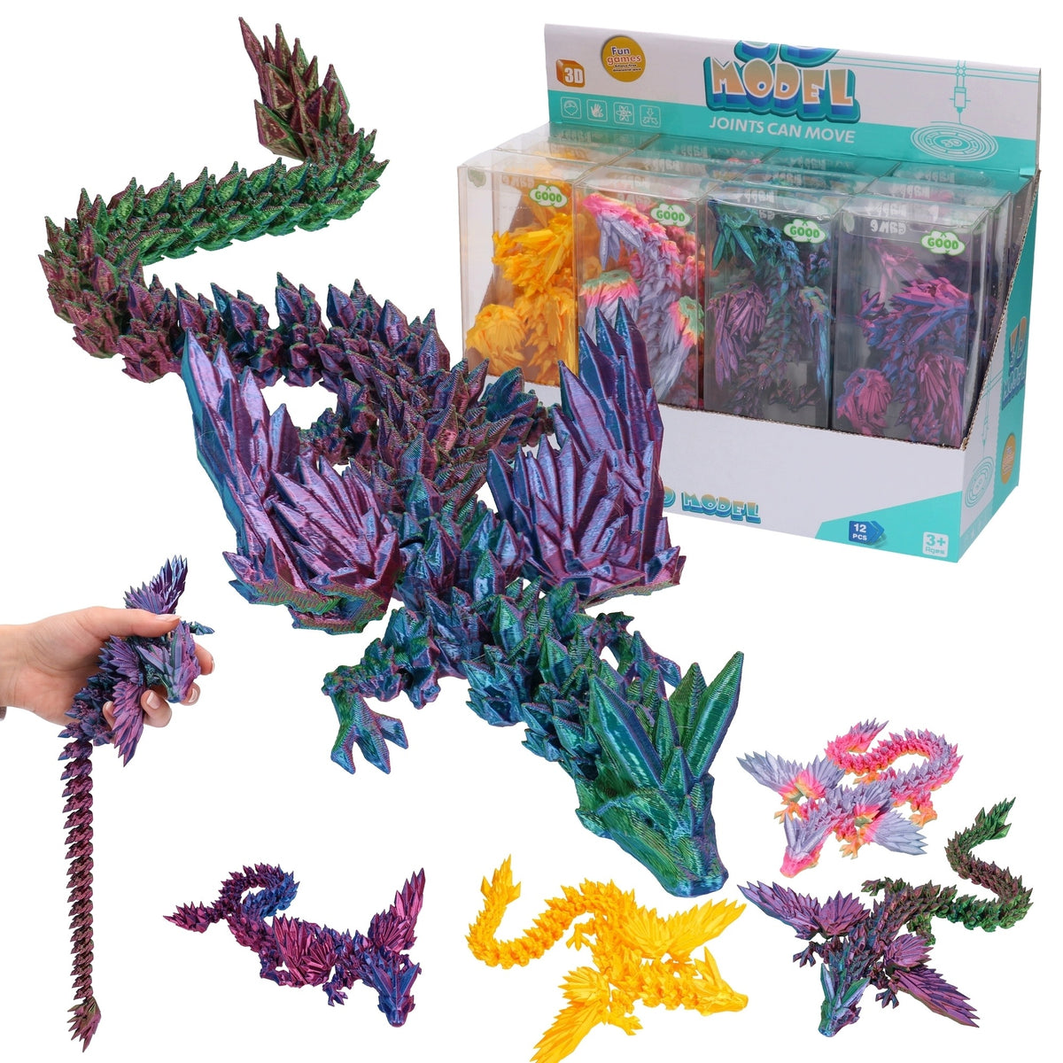 Figurine 3D DRAGON from the printer, hit TIK TOKA 38cm 6013