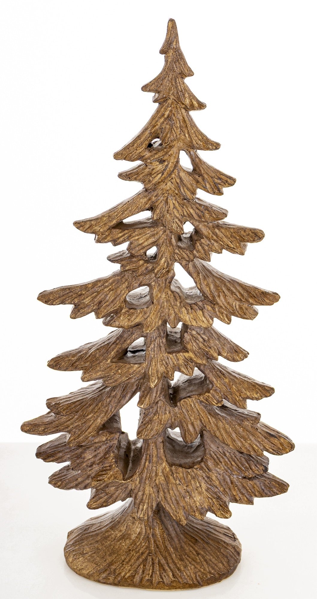 Figurine Christmas tree brown plastic 30x16x7 Product height 30 cm