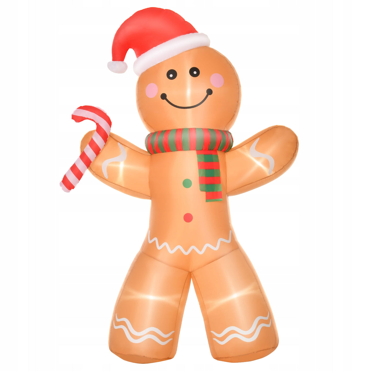 Figurine Homcom gingerbread inflatable 240 cm with LED lighting