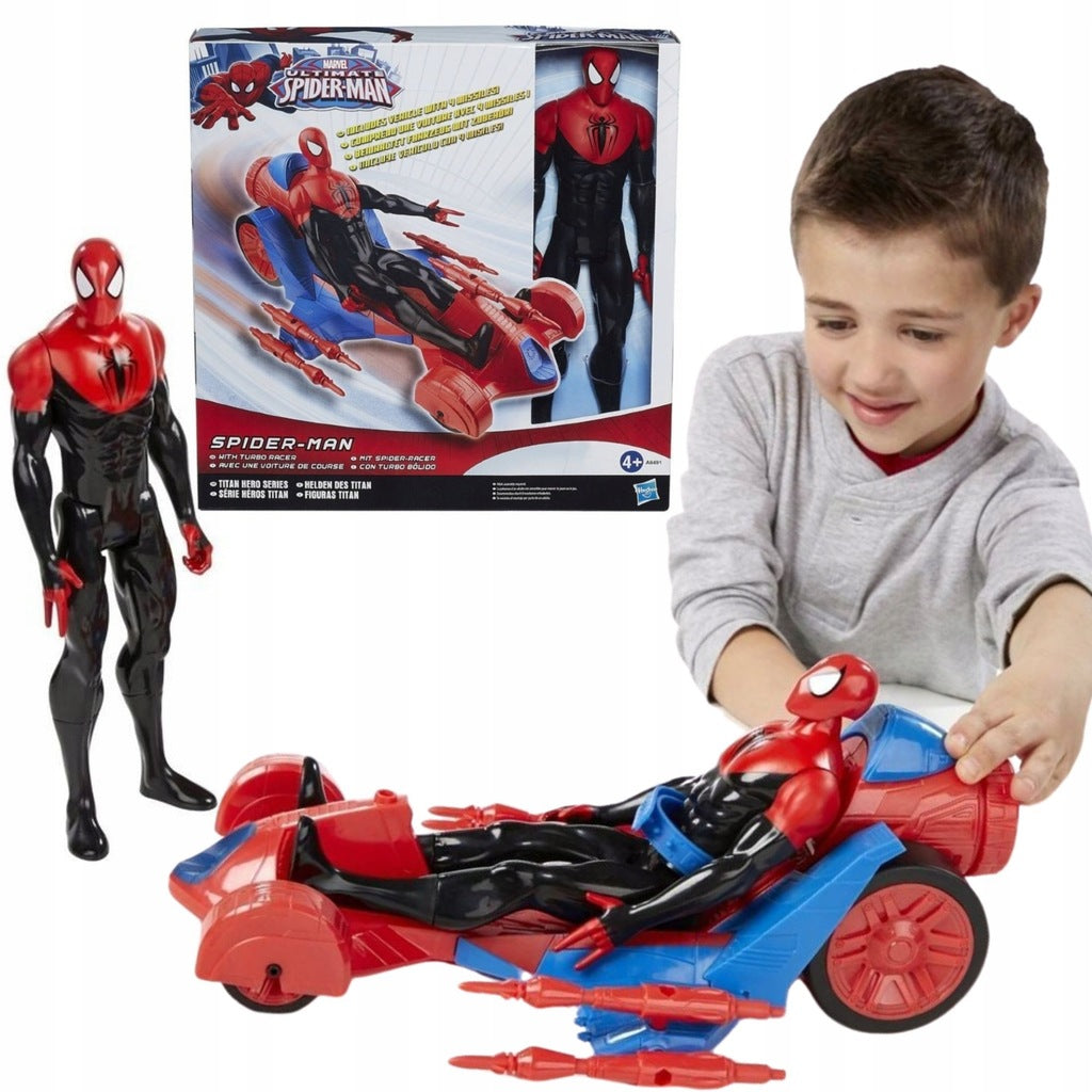 Figurine SPIDERMAN + vehicle TURBO RACER HASBRO model: A8491 LARGE MODEL