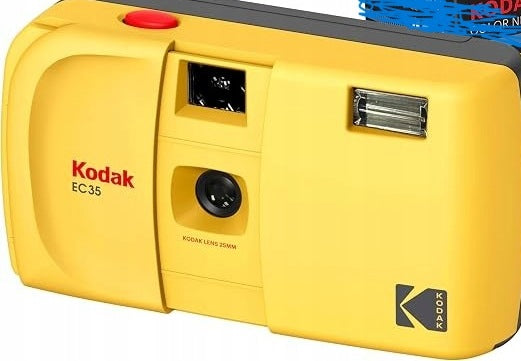 Film camera KODAK EC35 35mm compact for film yellow