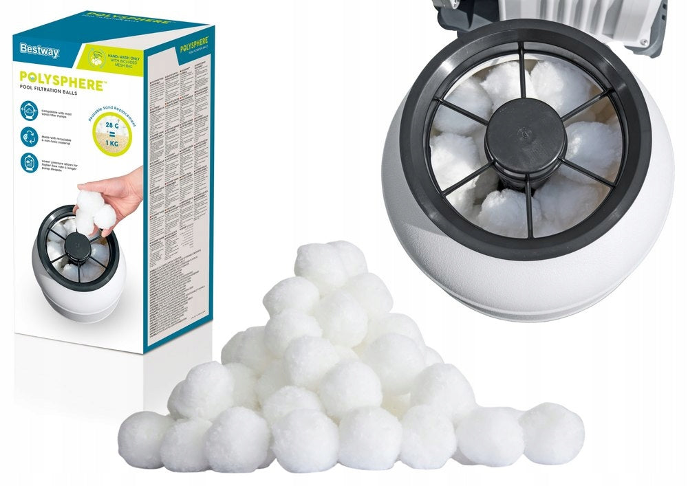 Filter Balls Refill for Sand Pump Bestway 58475 1000g + MESH