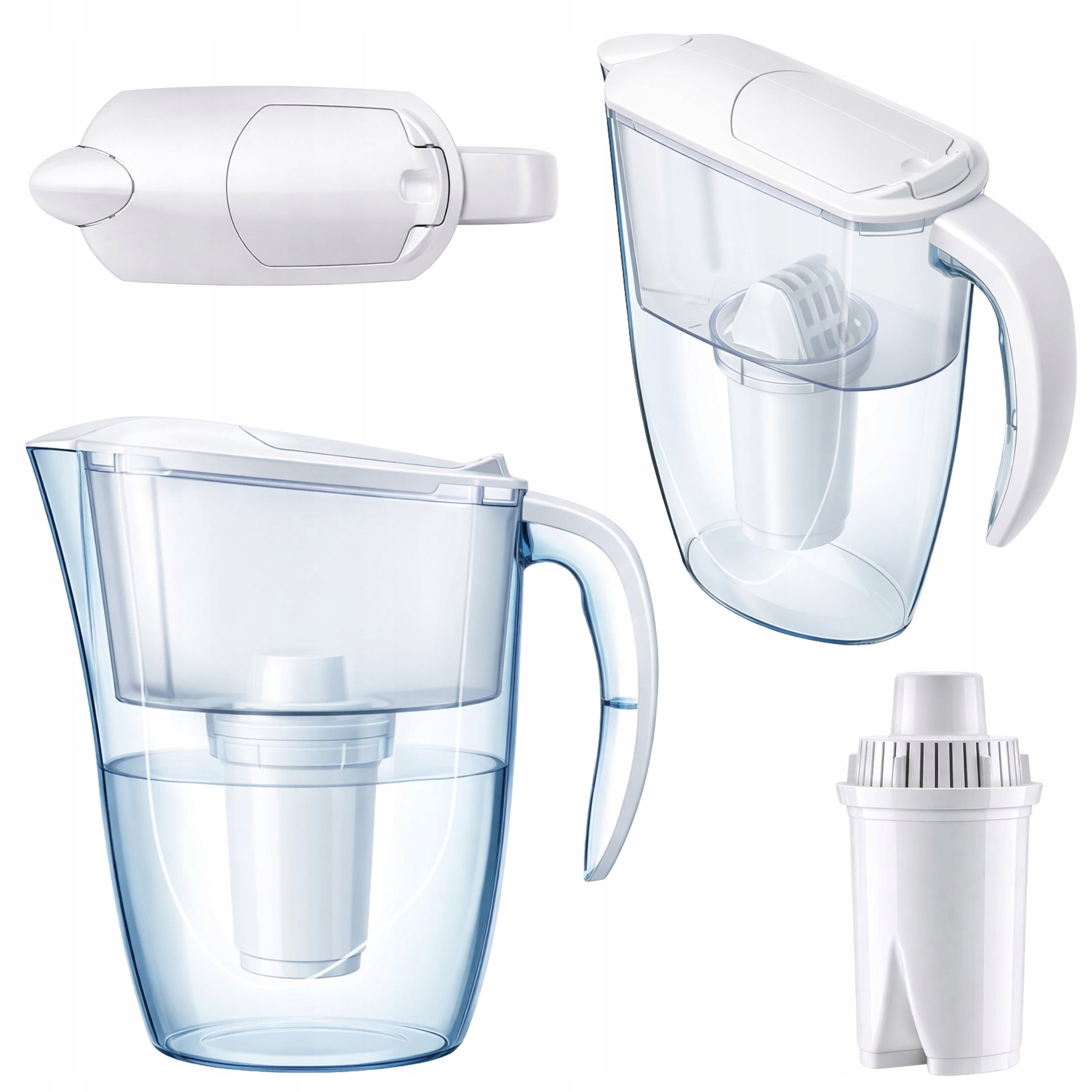 Filter Jug Aquaphor Real 2,9L White, 4 Filter Cartridges B15 Packaging status original