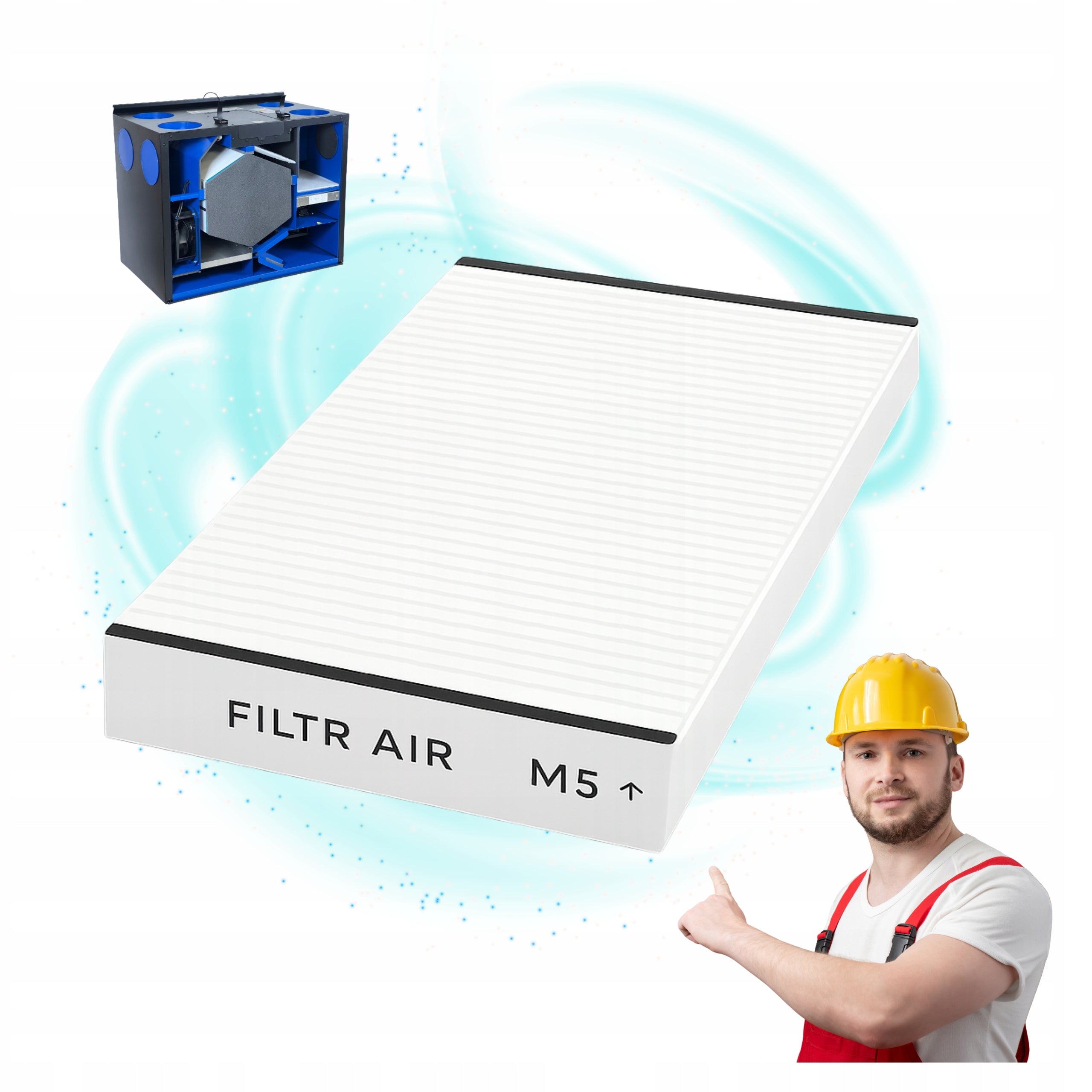 Filter M5 Ventilus 390 450 SE HR Q1 Main filter M5 450 x 210 x 40 mm