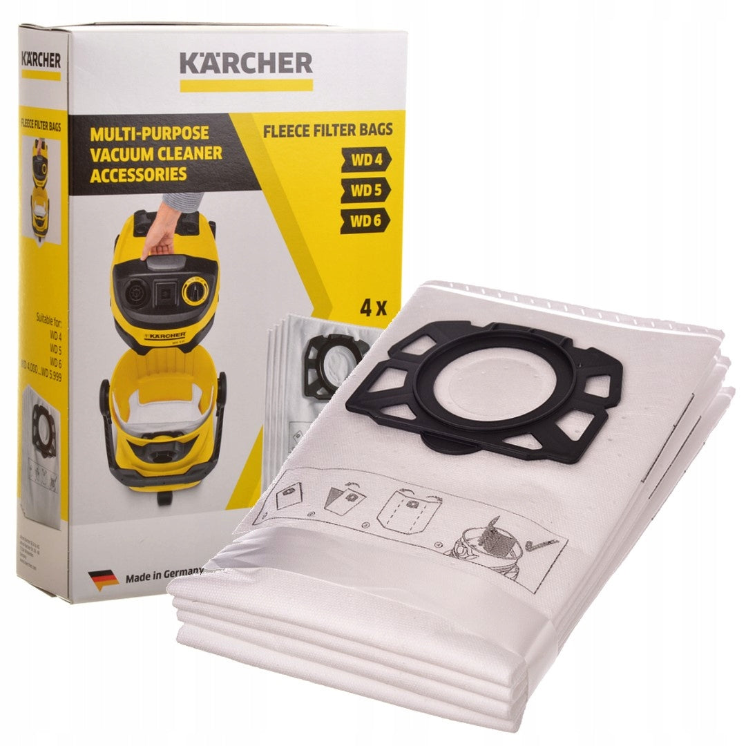 Filter + ORIGINAL bags 4pcs KARCHER WD4 WD5 WD6 MV4 MV5 MV6 Manufacturer Kärcher
