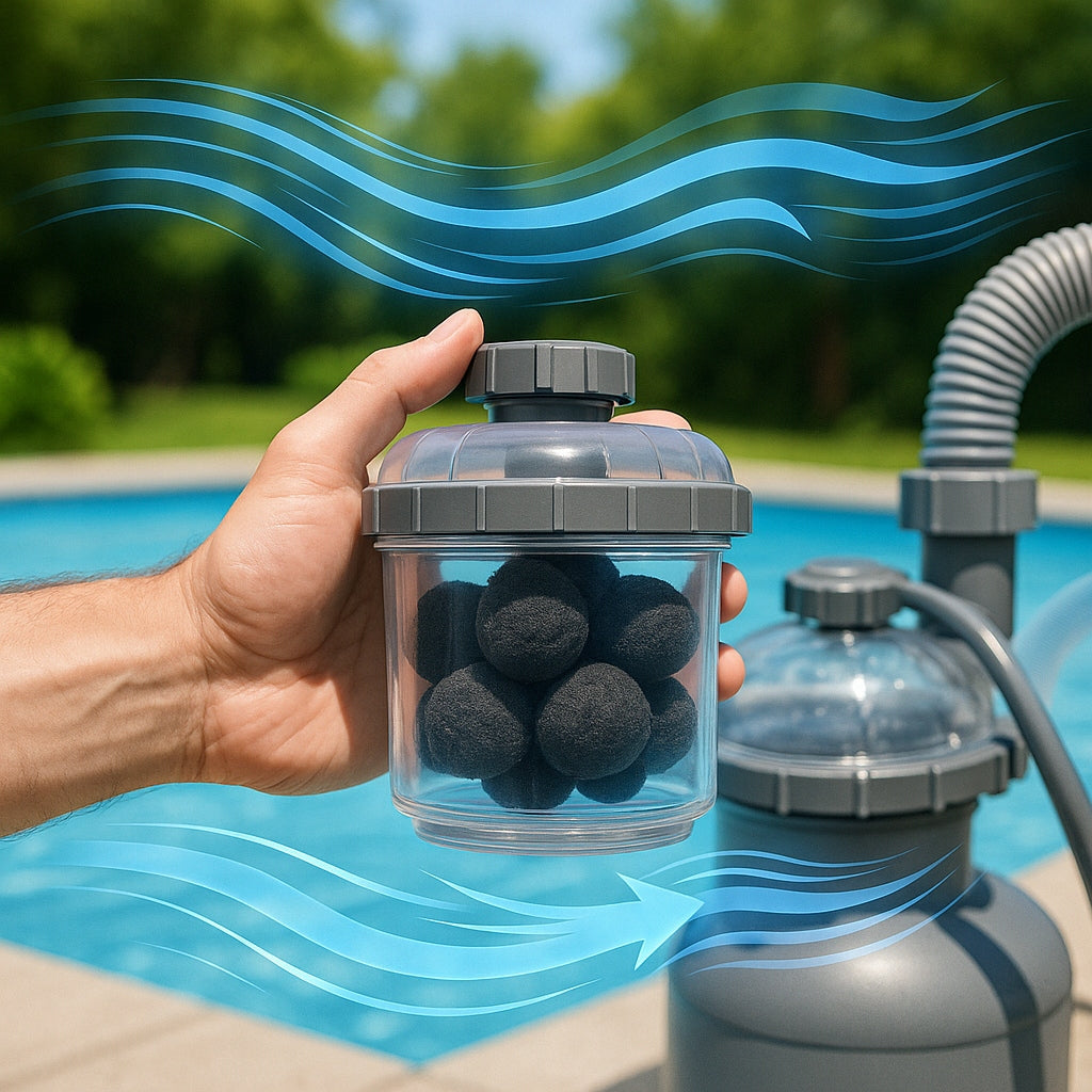 Filter balls for swimming pool filter pumps large 1000g 1KG ACTIVE CARBON Output 11000 l/h