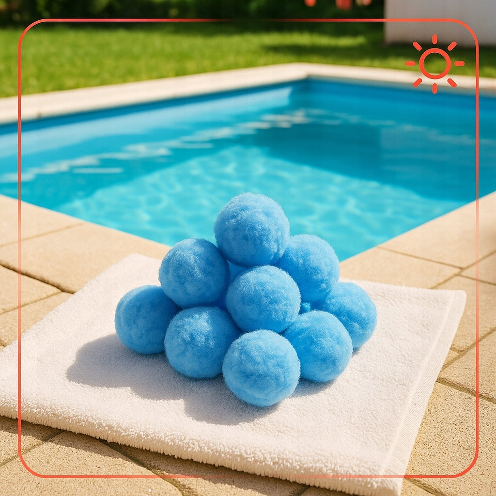 Filter balls for swimming pool filter pumps large 1KG 1000g with SILVER IONS Output 11500 l/h