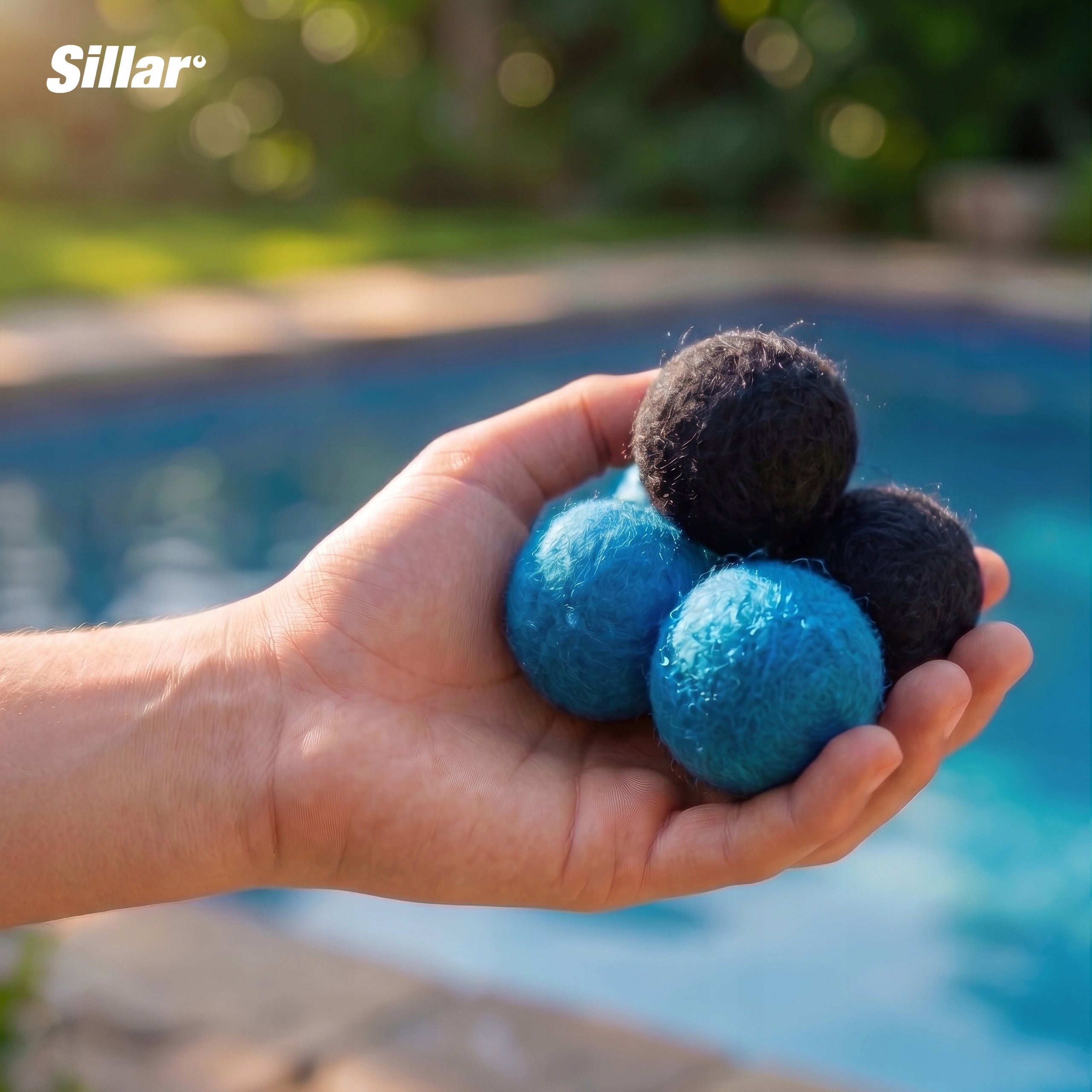 Filter balls for swimming pool with activated carbon and silver ions 2x 700g Packaging status original
