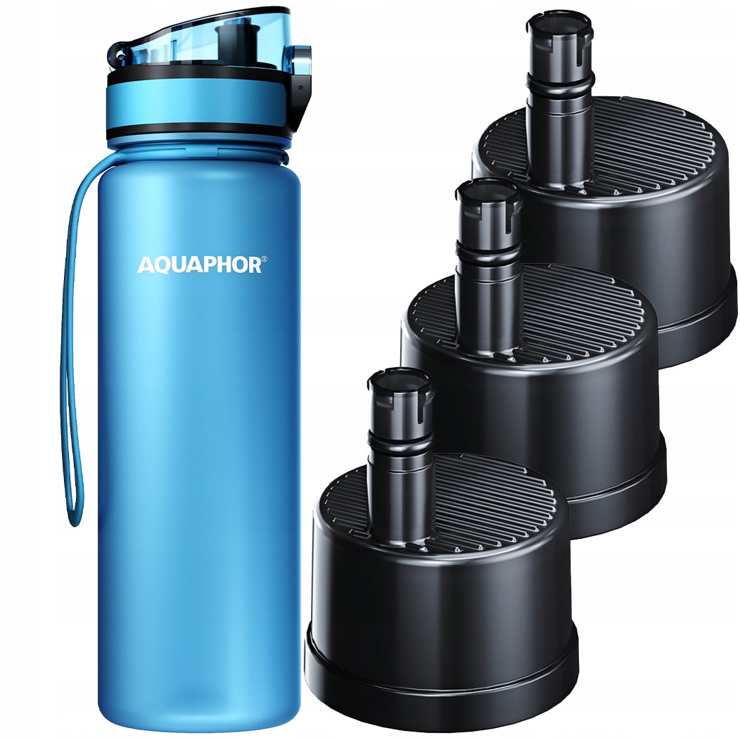 Filter bottle Aquaphor City 0,5 l blue + 3x cartridge