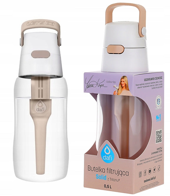 Filter bottle Dafi SOLID 0,5l cappuccino by Joanna Krupa / Brown