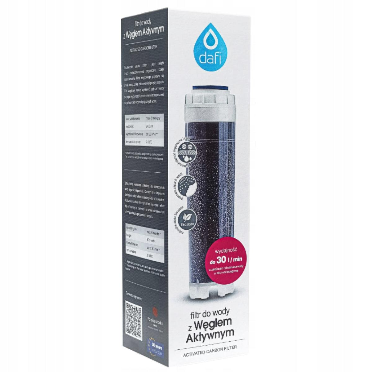 Filter cartridge Dafi F.SY.11.5.0.0.WE.PIT 1 pc. Manufacturer code Filtr węglowy Dafi
