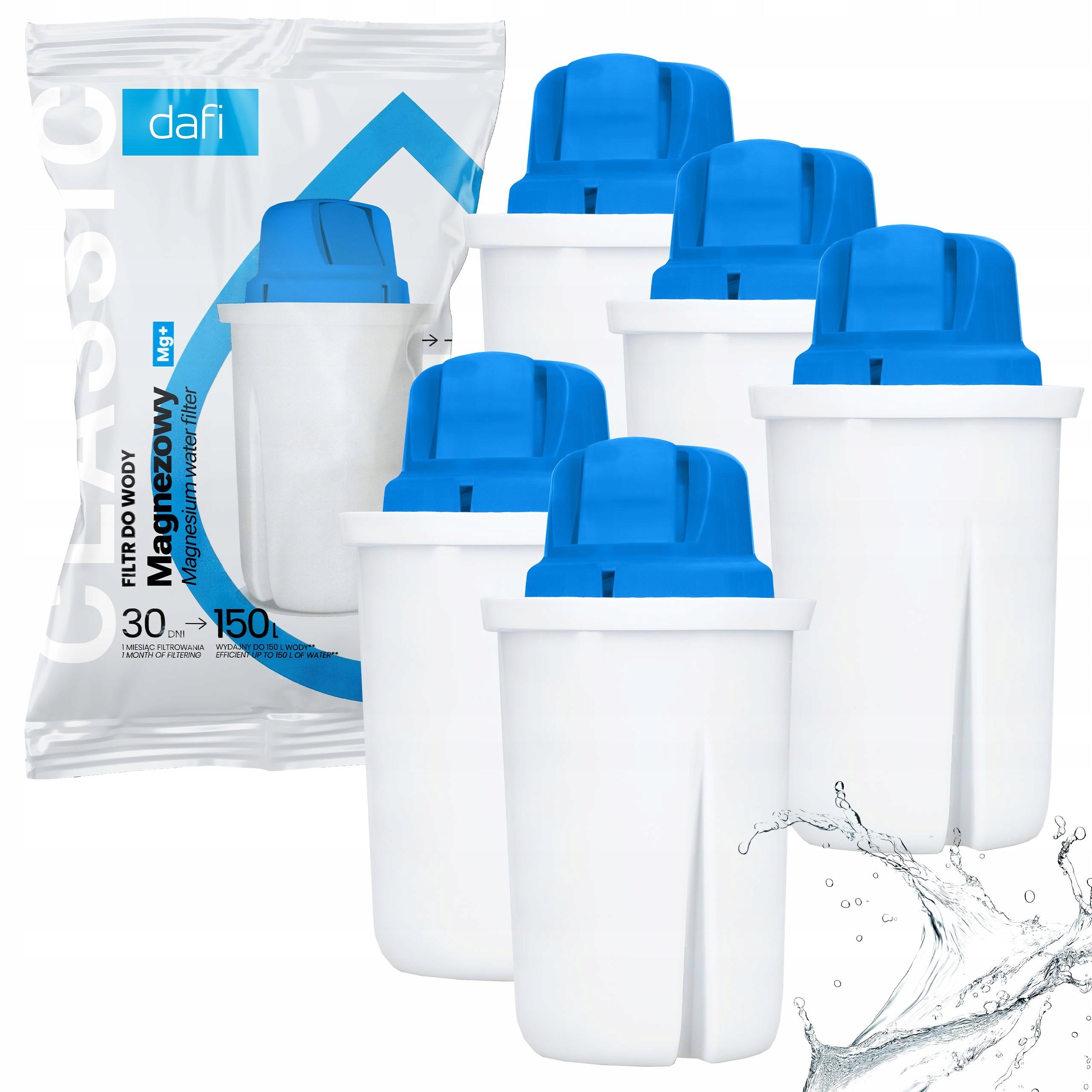 Filter cartridge for jug Dafi Classic MG+ 5 pcs. Manufacturer code 5x WKŁAD FILTR DAFI CLASSIC MAGNEZ MG+