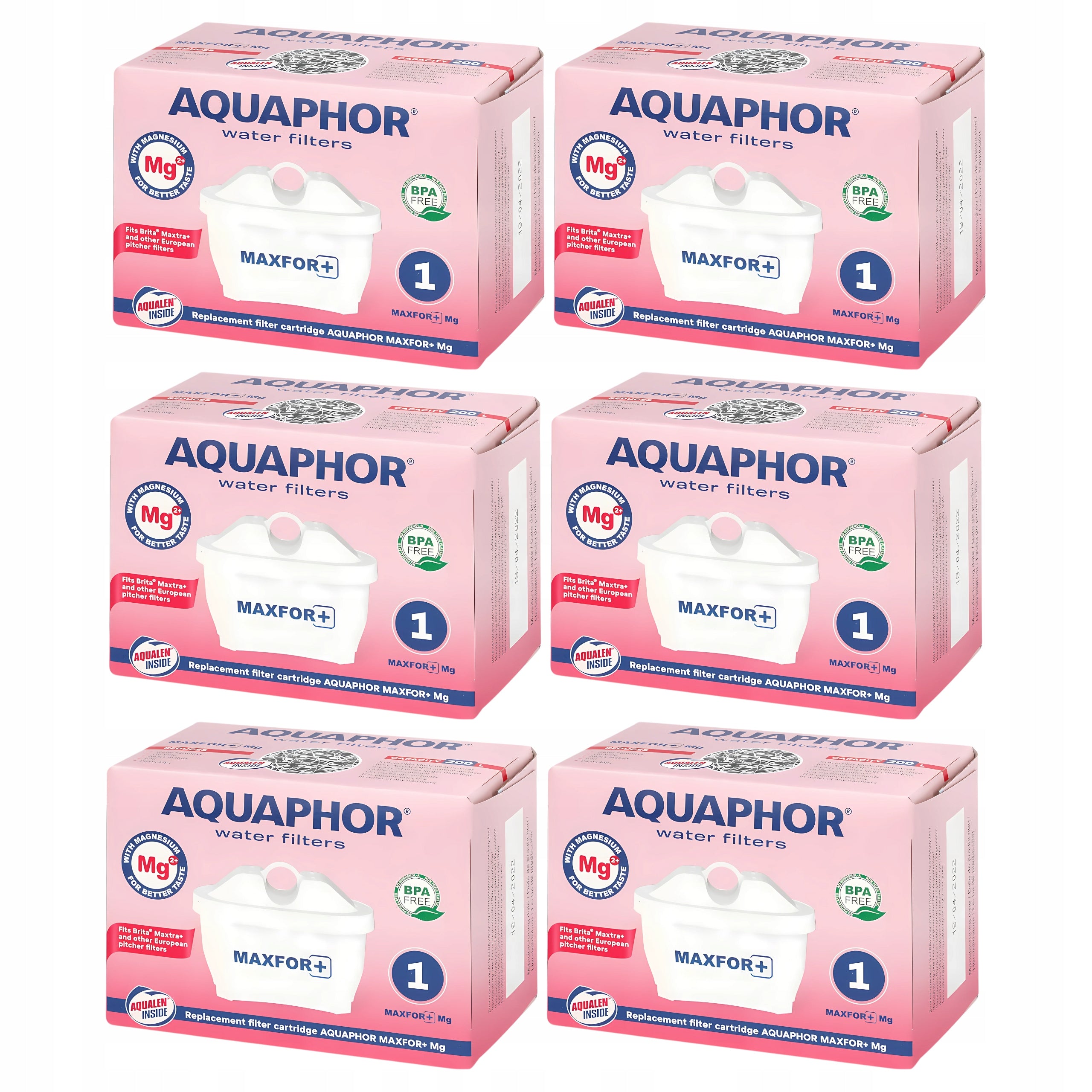 Filter cartridge water filters AQUAPHOR MAXFOR+ 6 filters with magnesium Mg