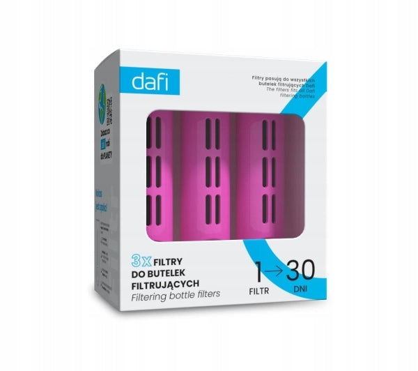 Filter cartridges for filter bottle Dafi 3 pieces Pink Brand Dafi
