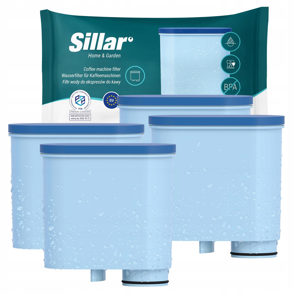 Filter for Saeco Philips Latte Go 5500 5400 replacement Sillar 4x