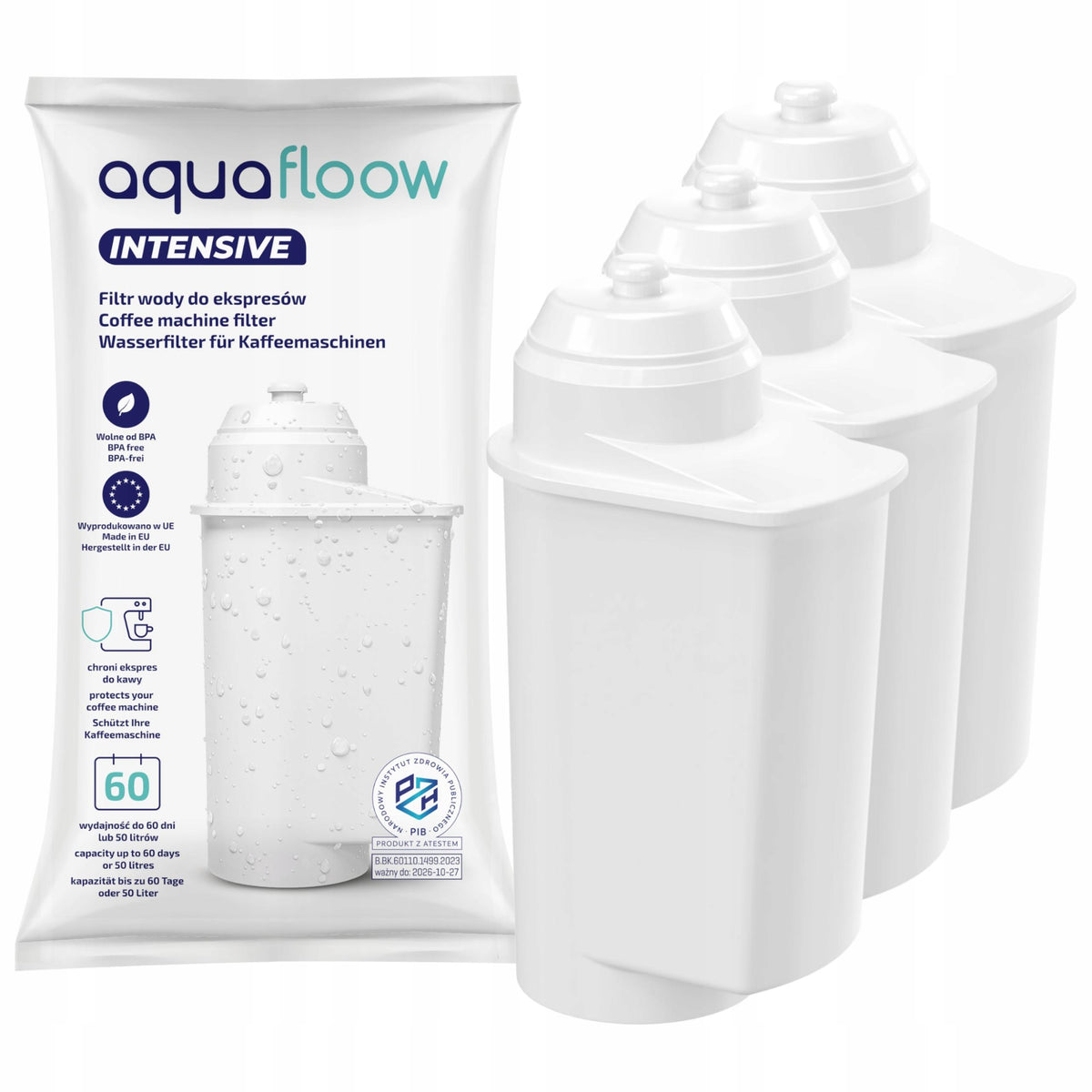 Filter for Siemens EQ6 EQ5 EQ9 machine replacement AquaFloow 3 pieces