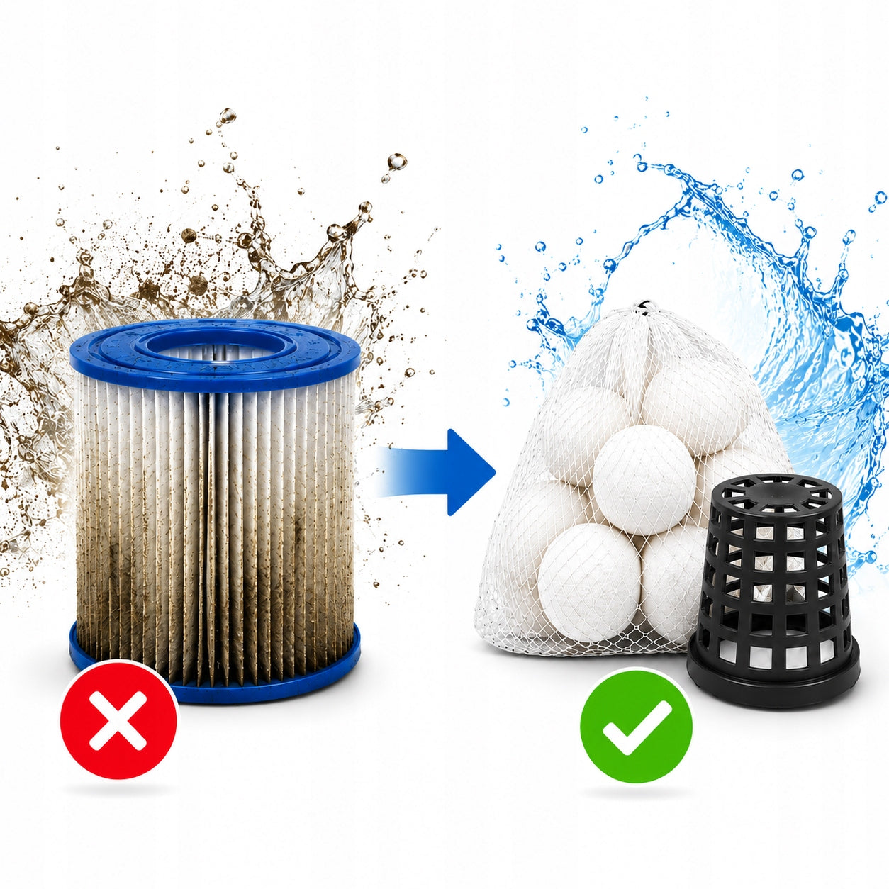Filter for pool pump type II REUSABLE cartridge filter replacement Packaging status original