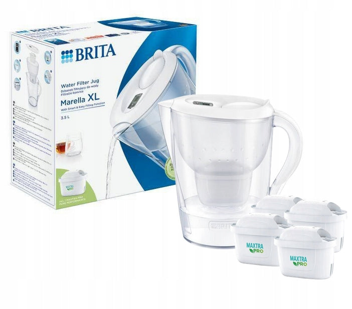 Filter jug BRITA MARELLA XL 3.5L white with 4 MAXTRA PRO cartridges