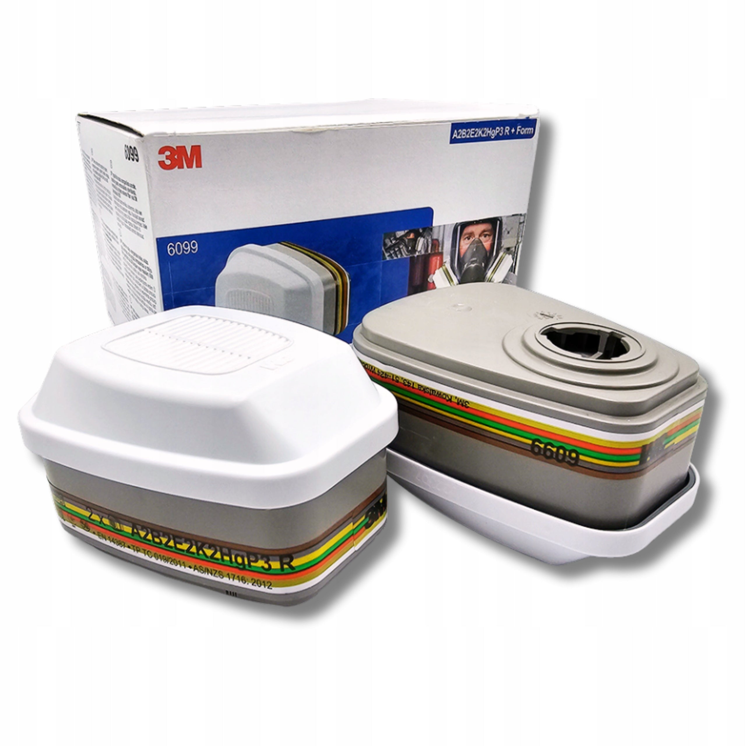Filters 6099 ABEK2P3 + Mask 3M 6900/6800 Set Original Paint Shop Chemistry Packaging status original